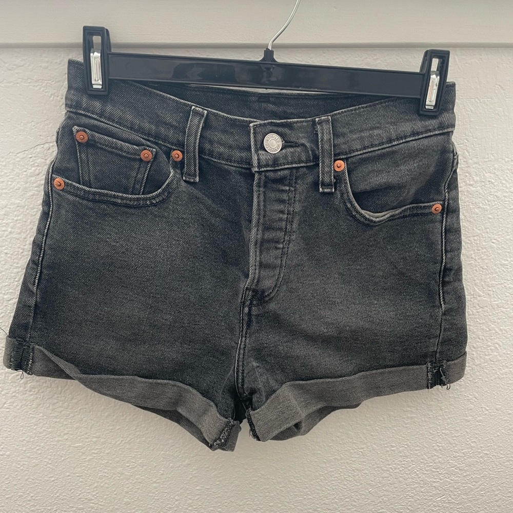 Classic Black Denim Shorts